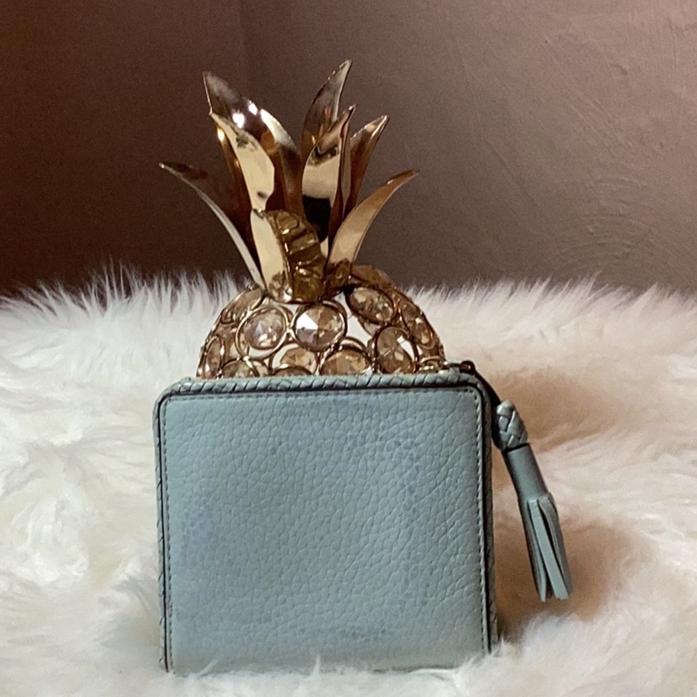 Tory Burch Taylor Sky Blue Leather Wallet - Picture 2 of 3